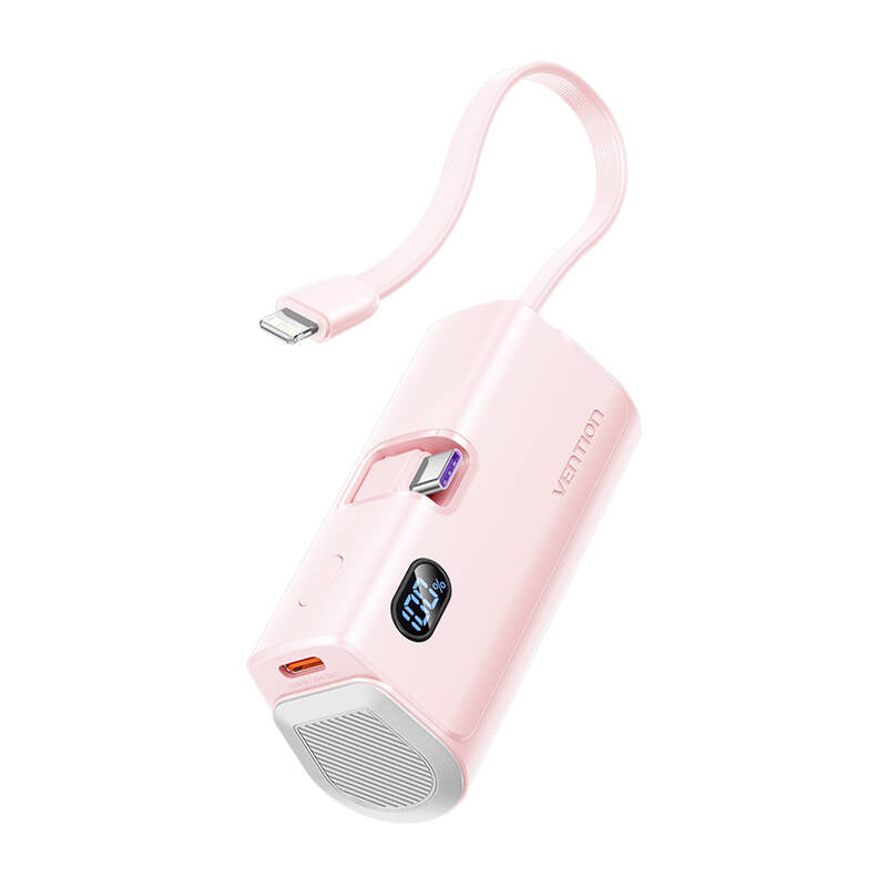 Powerbank Vention LED-skærm 4800mAh 22,5W FHQP0 (rosa)