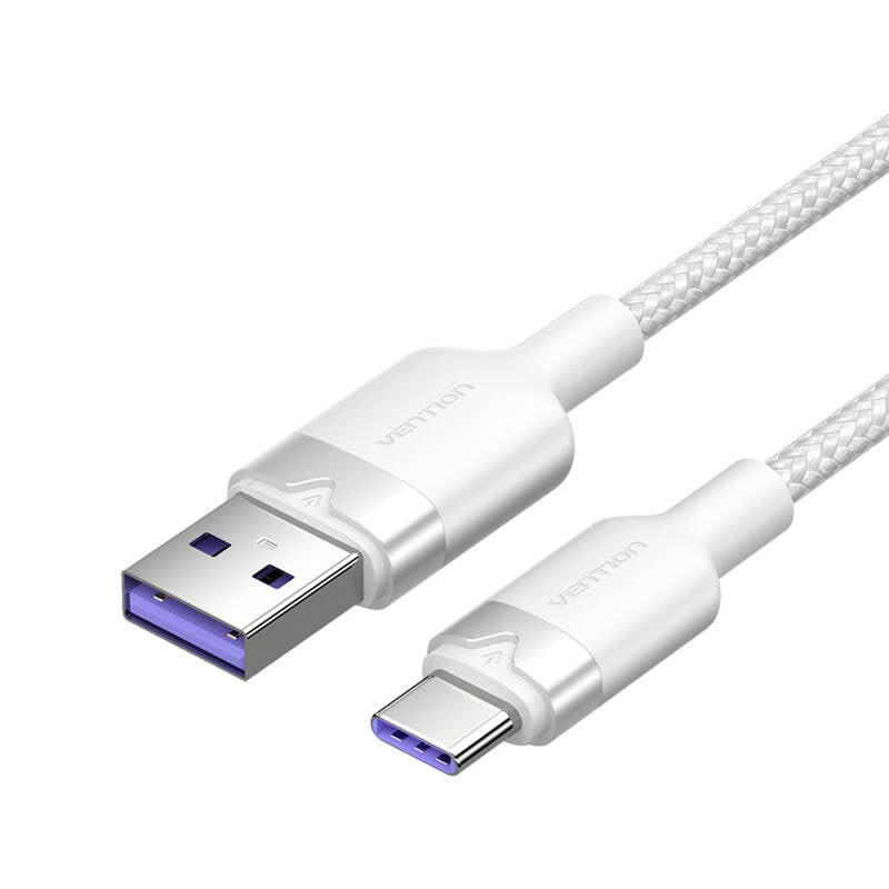 USB 2.0 A til USB-C 6A Vention CTOWH 2M kabel (hvid)