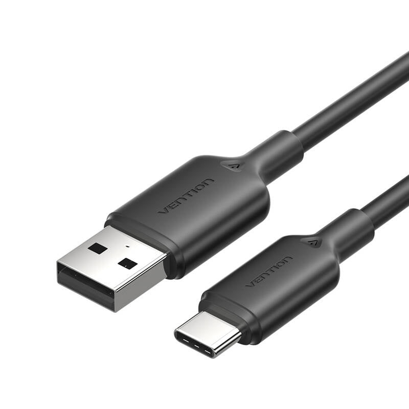 USB 2.0 A til USB-C 3A kabel Vention CTQBH 2M (sort)