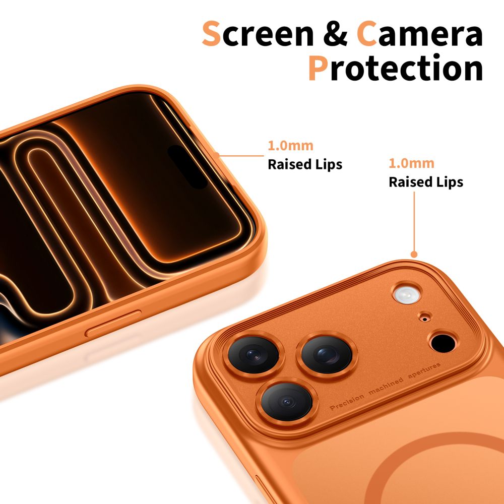 Tech Protect Magpeak Magsafe Cc Iphone 17 Pro Max Matte Cosmic Orange