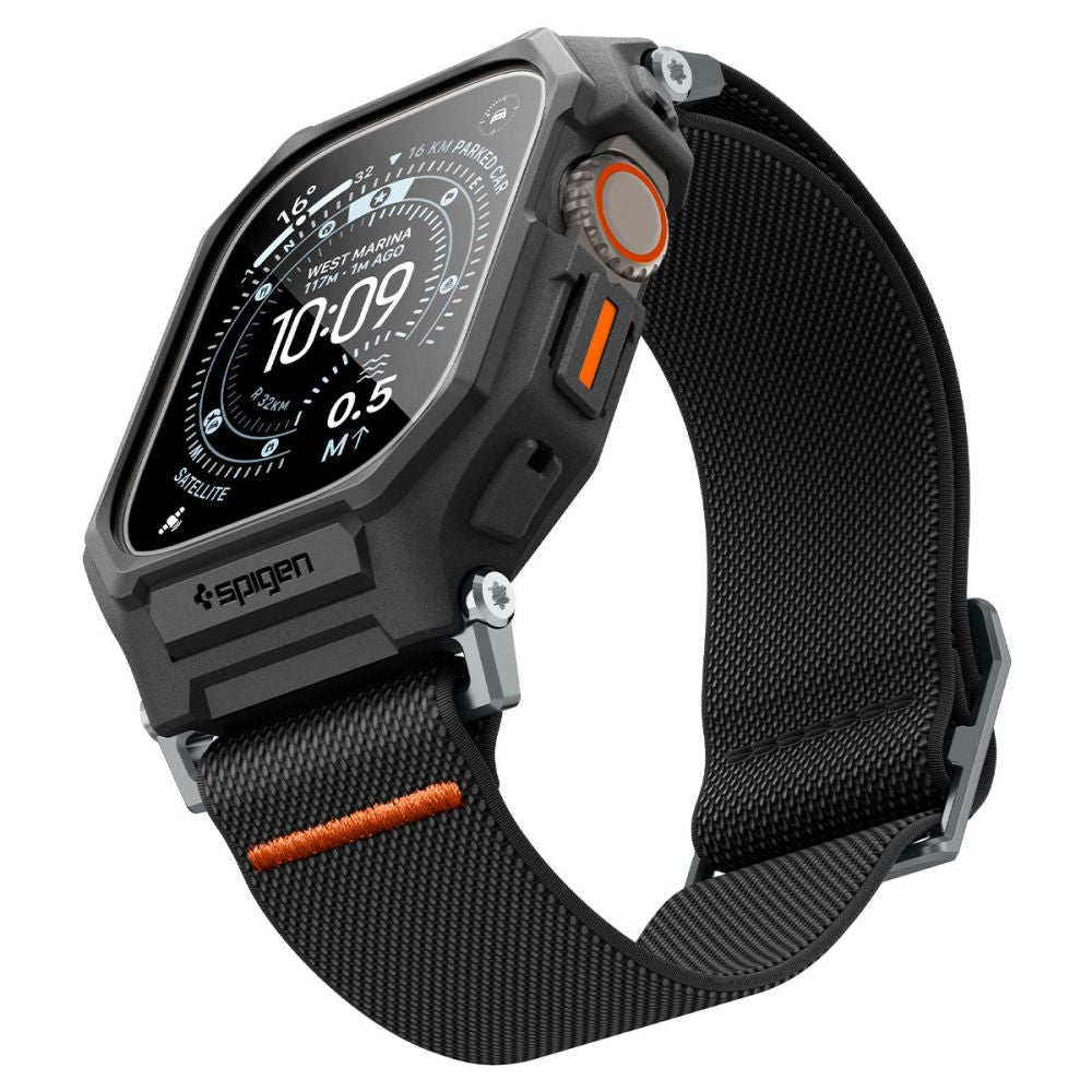 Spigen Lite Fit Pro & Hærdet Glas Til Apple Watch Ultra 1 / 2 / 3 / 4 (49 Mm) Matsort