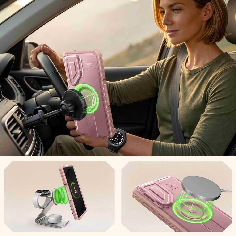 Tech Protect Kevlar Magsafe 2 Sæt Galaxy S26 Ultra Pink