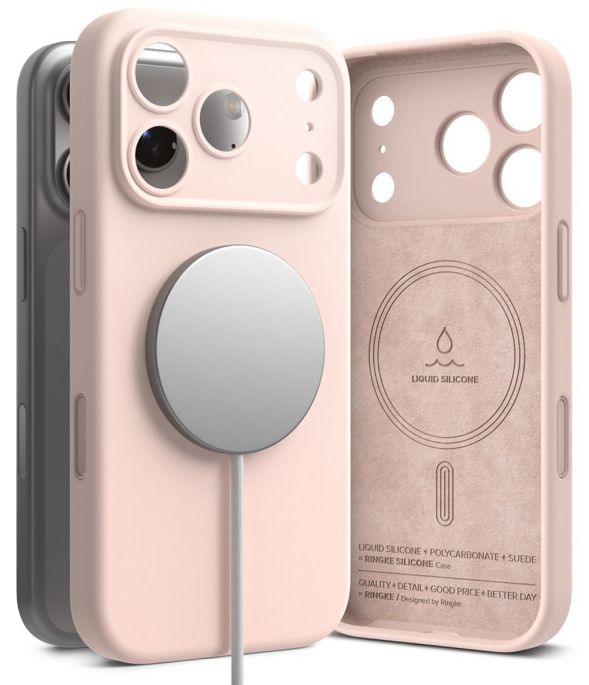 Ringke Silikone Magnetisk Magsafe Iphone 18 Pro Max Pink Sand