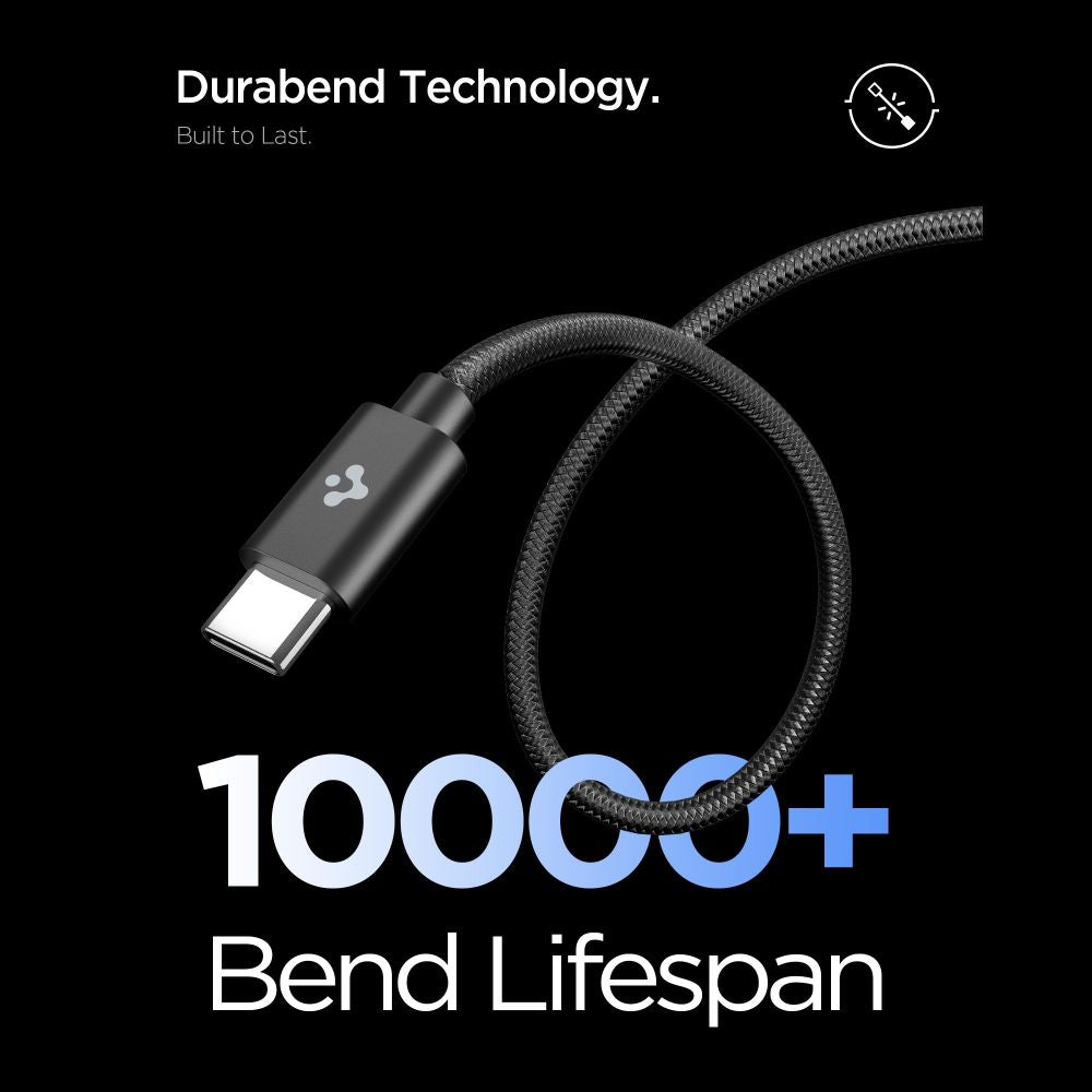 Spigen Ee451 Eu Gan Essential 1 Port Netværksopladder 45 W + Usb C Kabel Sort