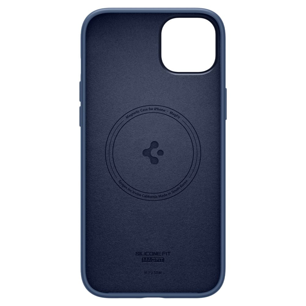 Spigen Silikone Fit Mag Magsafe Iphone 14 Plus / 15 Plus Navy Blå