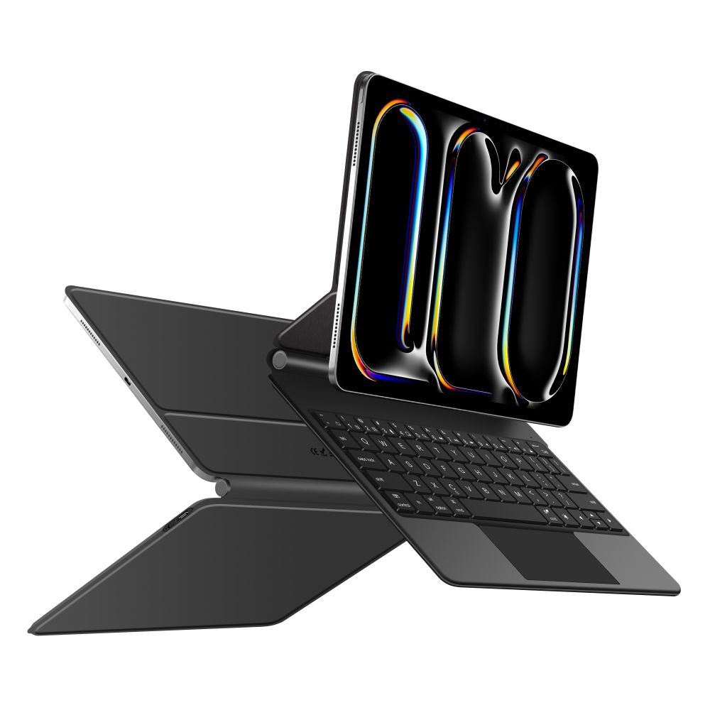 Tech Protect Smartcase Magnetisk + Tastatur Ipad Pro 13” 7/8 2024 2025 Sort