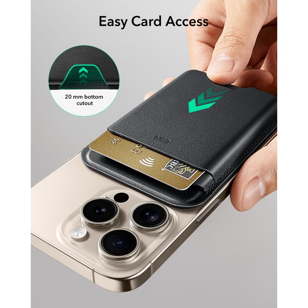 Esr Classic Rfid Magnetisk Tegnebog Magsafe Midnight Sort