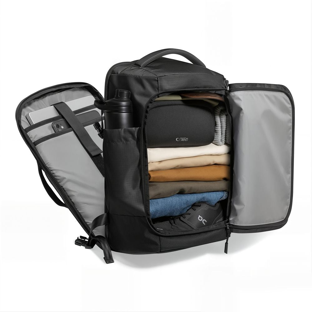 Tech Protect Defender S70 Ryanair & Wizzair Rejse Laptop Rygsæk 24 L 40x30x20 Sort