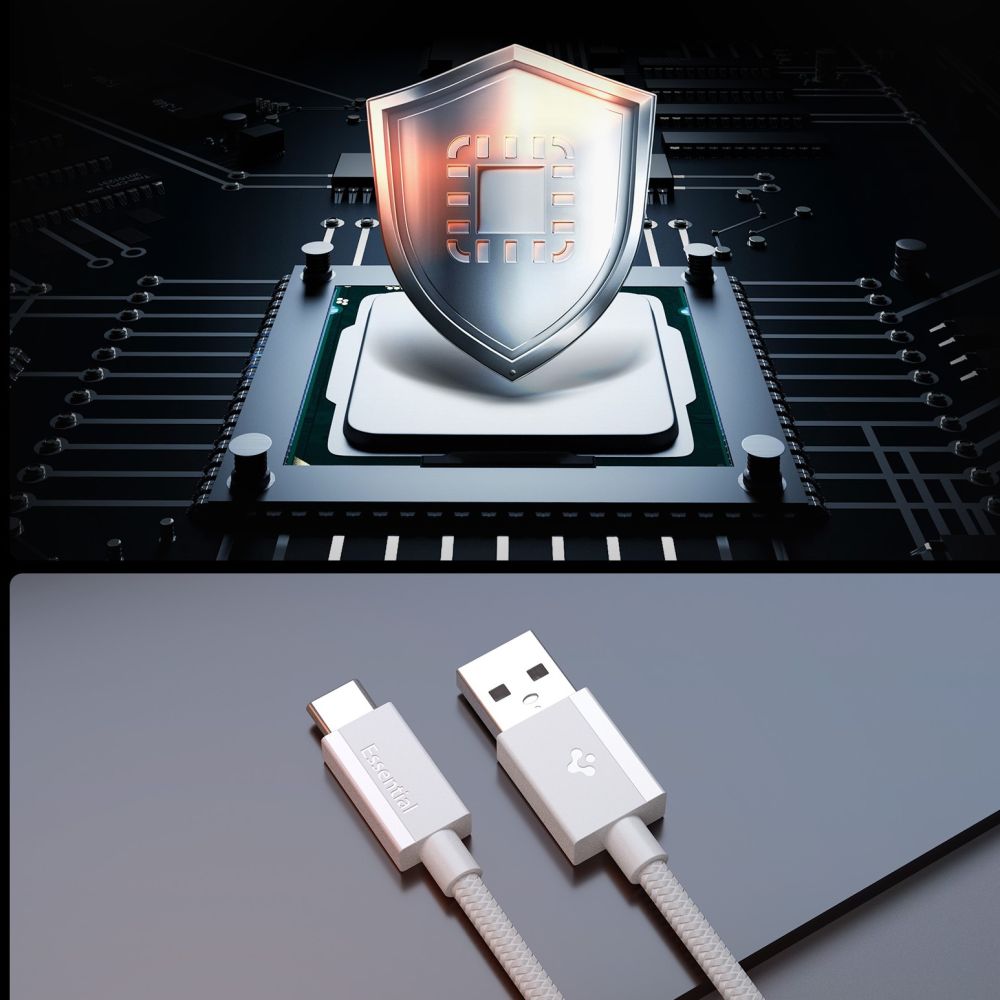 Spigen Eb6015 Ac Essential Usb C Kabel 60 W 150 Cm Hvid
