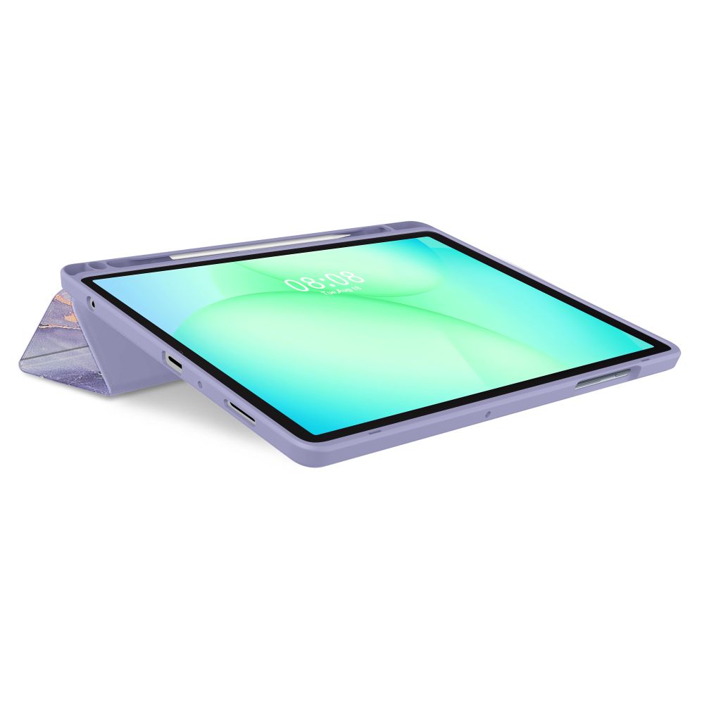 Tech Protect Sc Hybrid Pen Til Galaxy Tab A9 / A11 8.7 X110 / X115 / X133 / X135 Violet Marmor