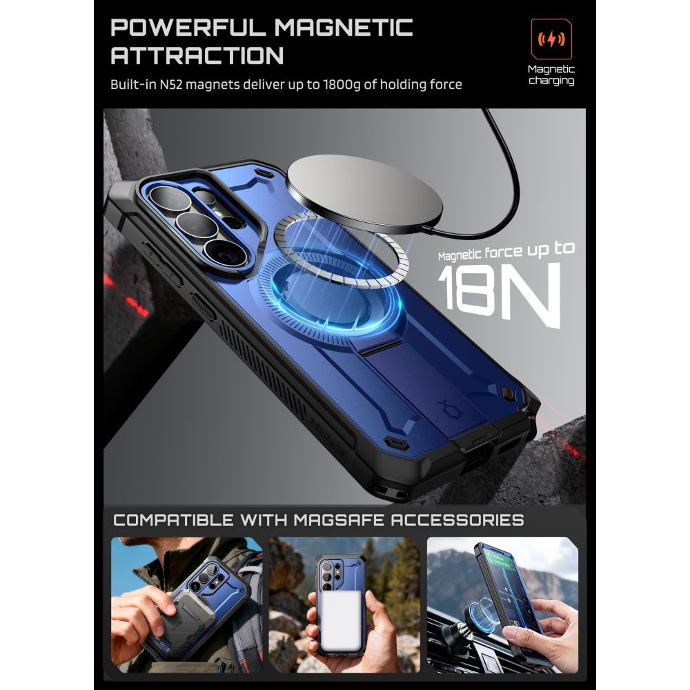 Supcase Unicorn Beetle Pro Mag Magsafe 2 Sæt Galaxy S26 Ultra Cobalt