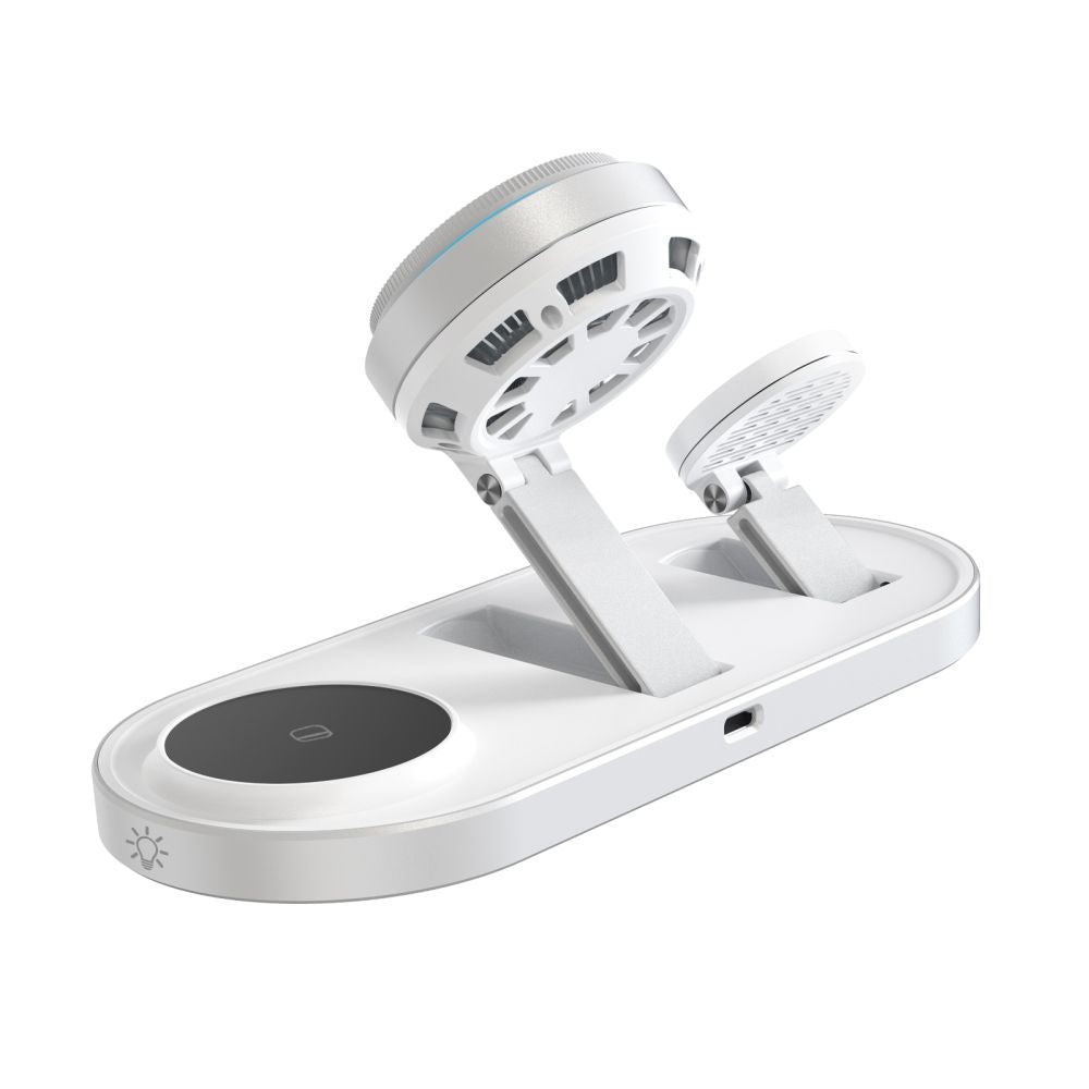 Tech Protect A51 Arcticboost 3 I 1 Magnetisk Mag Safe Trådløs Oplader 25 W Qi2.2 Hvid