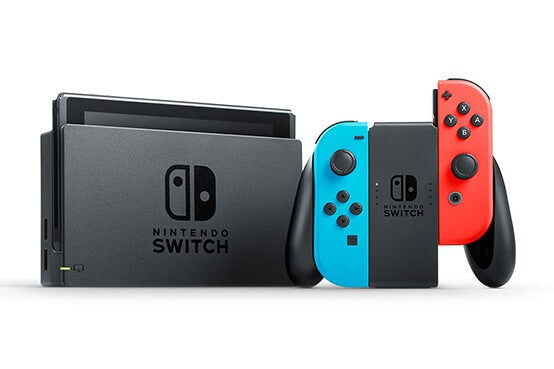 Nintendo Switch V2 2019 bærbar spilkonsol 15,8 cm (6.2") 32 GB Berøringsskærm Wi-Fi Sort, Blå, Rød