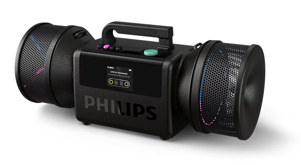 Philips The Tube Bærbar stereohøjttaler Sort 140 W