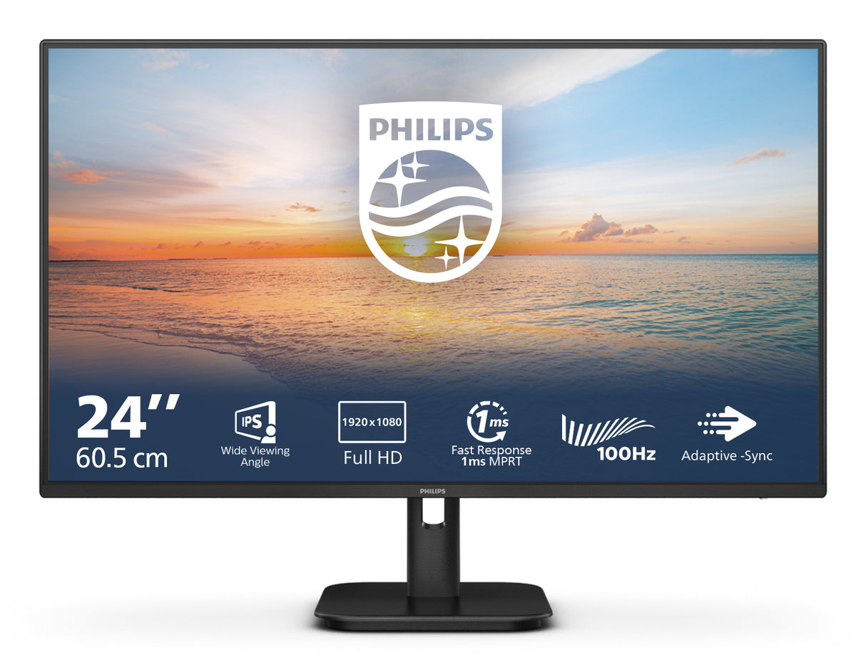 Philips 1000 series 24E1N1100A/00 LED display 60,5 cm (23.8") 1920 x 1080 pixel Fuld HD LCD Sort