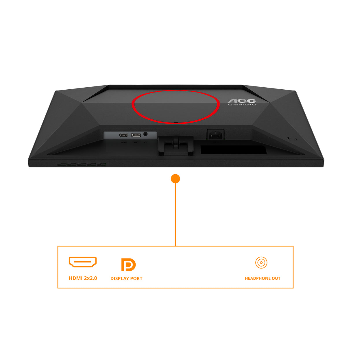 AOC G4 Q24G4RE computerskærm 60,5 cm (23.8") 2560 x 1440 pixel Quad HD LED Sort, Rød