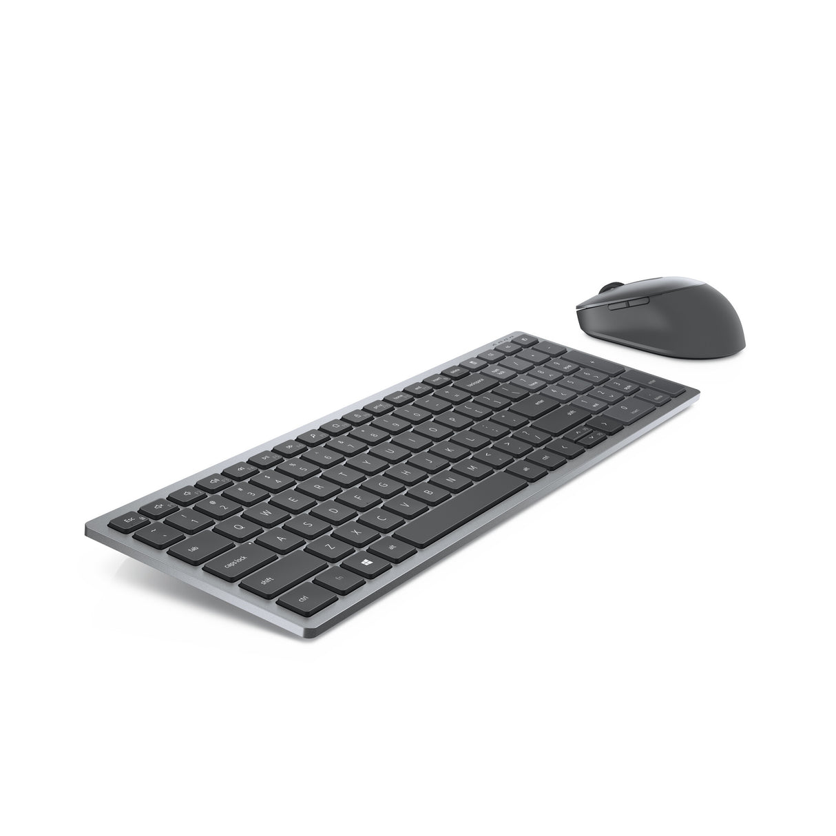 DELL KM7120W tastatur Mus inkluderet Kontor RF trådløs + Bluetooth QWERTY US International Grå, Titanium