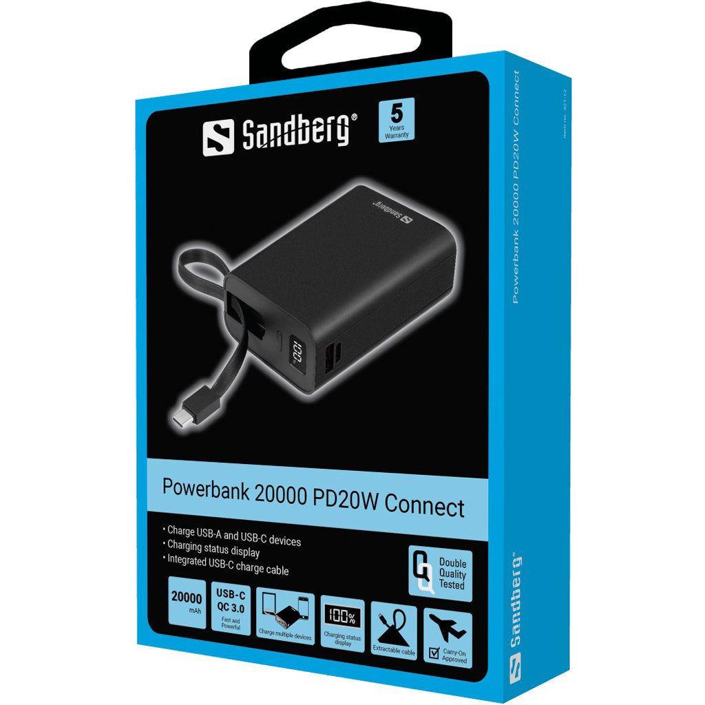 Sandberg Powerbank 20000 PD20W Connect