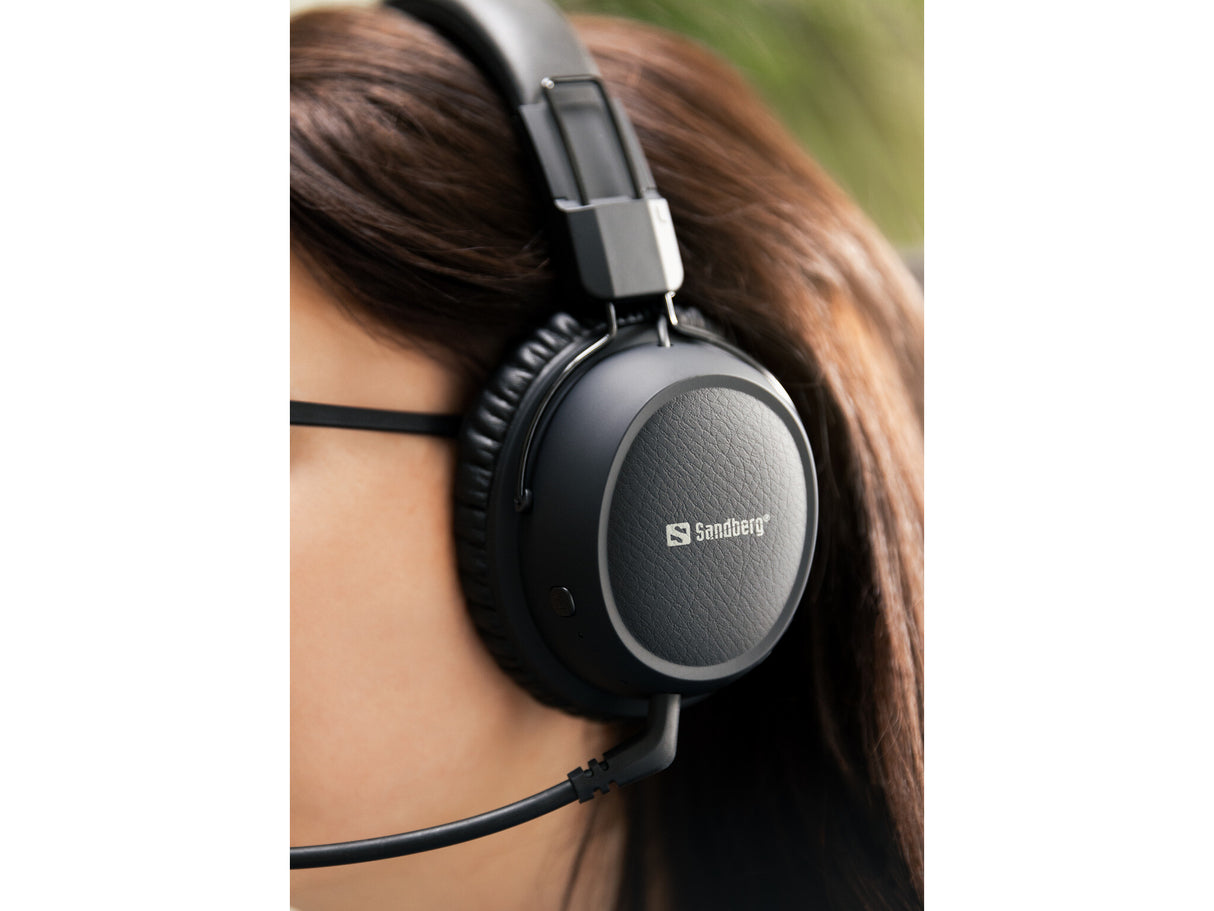 Sandberg 126-36 hovedtelefoner/headset Trådløs Spil USB Type-C Bluetooth Sort
