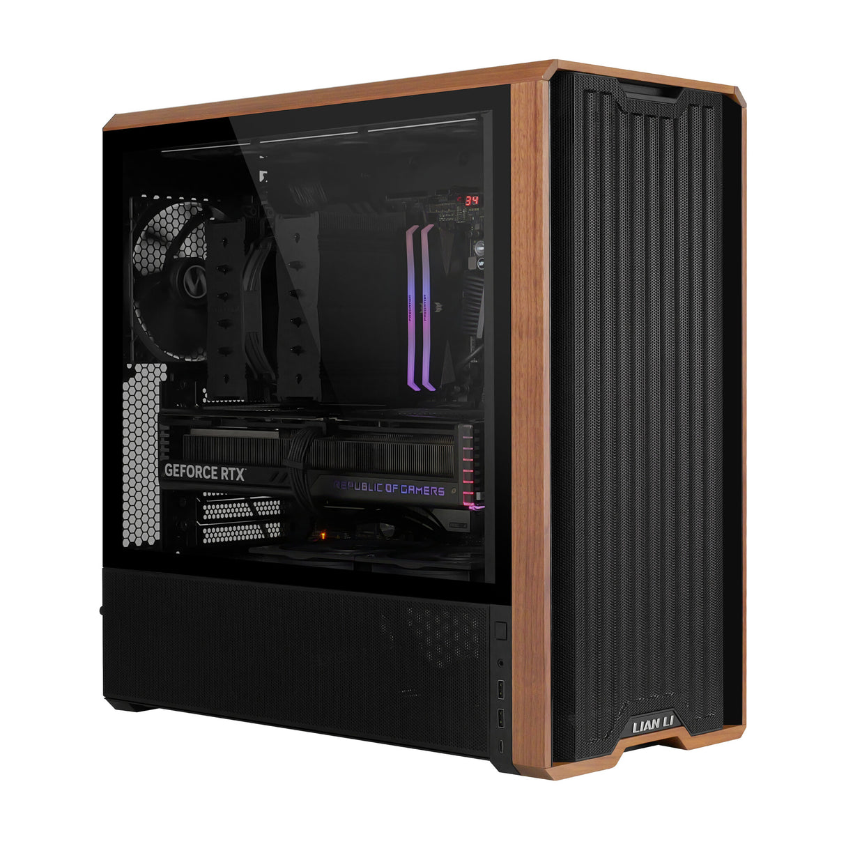 Lian Li Lancool LAN217X computeretui Midi Tower Sort, Træ