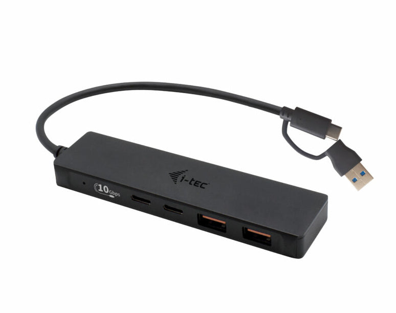 i-tec Metal C31HUBMETAL2A2C interface hub USB 3.2 Gen 1 (3.1 Gen 1) Type-C 10000 Mbit/s Sort