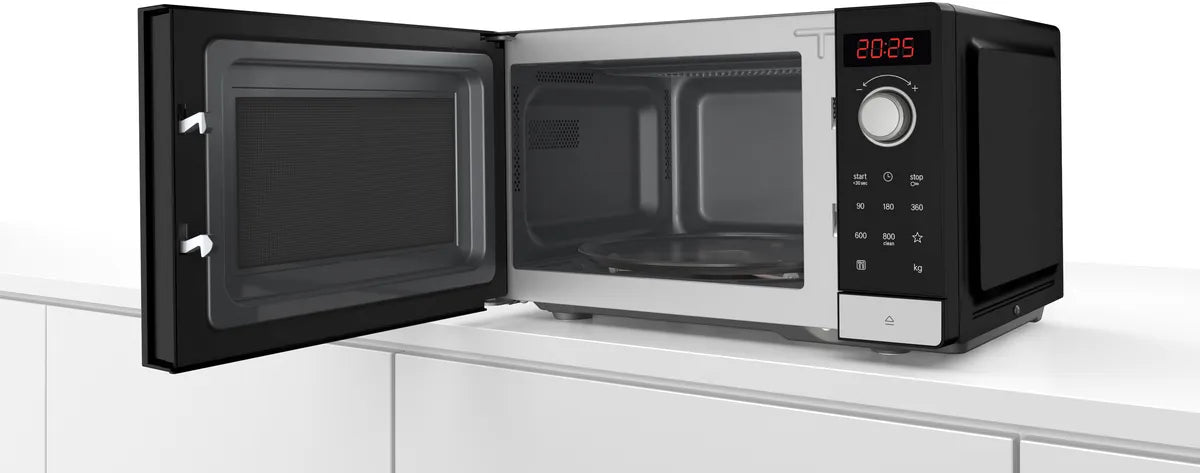 Bosch Serie 2 FFL023MS2 mikrobølgeovn Sort, Rustfrit stål Solo mikroovn Bordplade 20 L 800 W