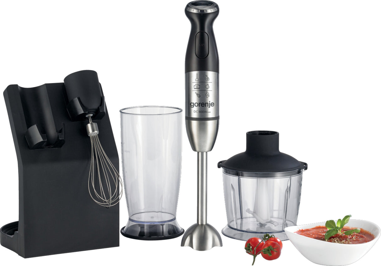 Gorenje HBC807QB 0,5 L Håndmixer 800 W Sort, Rustfrit stål