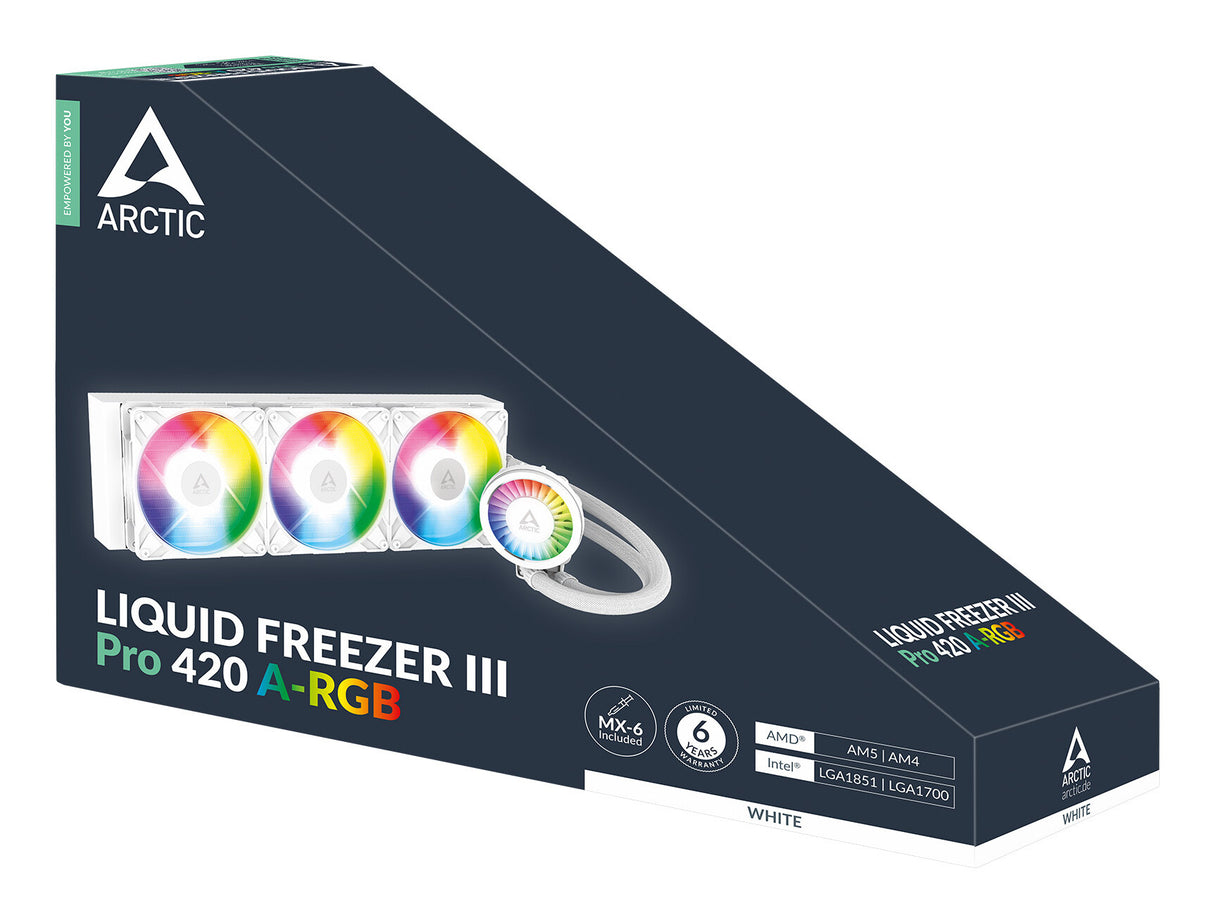 ARCTIC Liquid Freezer III Pro 420 A-RGB (White) Processor Alt-i-en væskekøler 14 cm Hvid