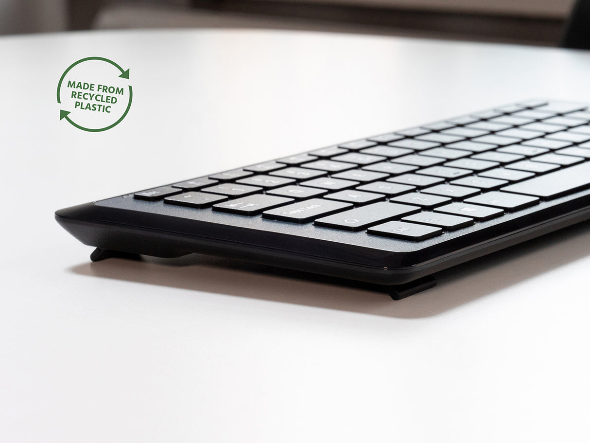 Mousetrapper Type Mini Wireless tastatur Universel USB + RF Wireless + Bluetooth QWERTY Nordisk Sort