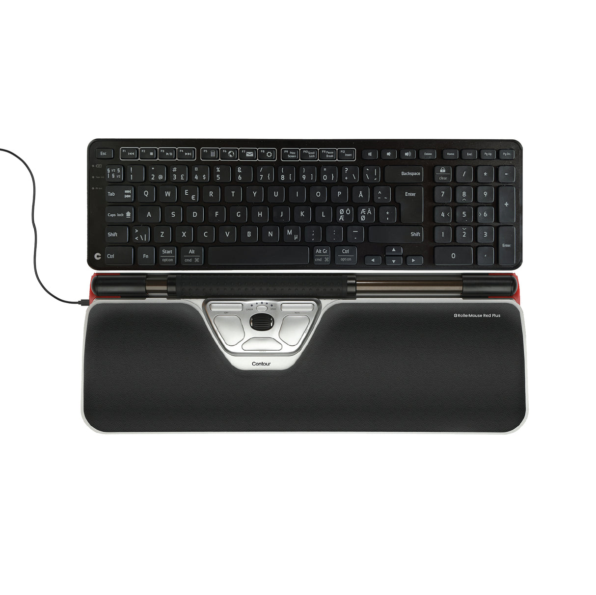 Contour Design RollerMouse Red Plus + Balance Keyboard PN, Wired