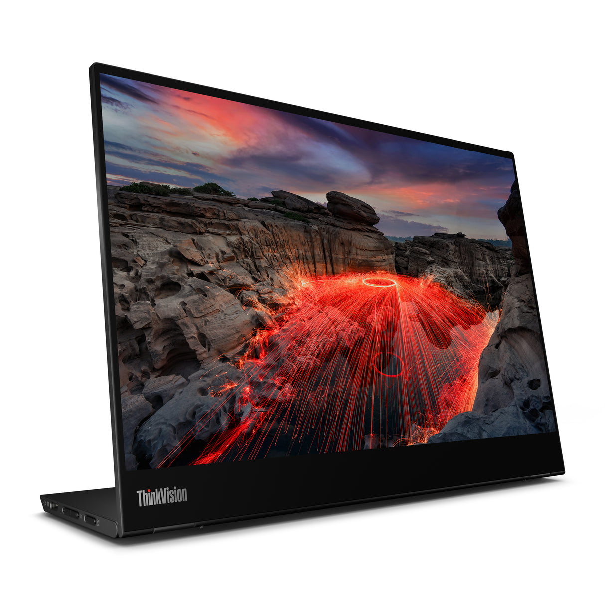 Lenovo ThinkVision M14t computerskærm 35,6 cm (14") 2240 x 1400 pixel 2.2K LED Berøringsskærm Sort
