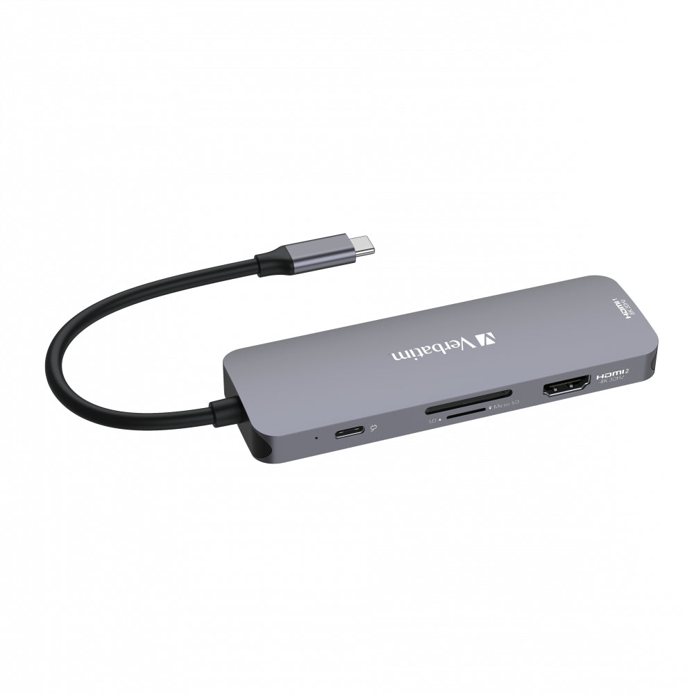 Verbatim CMH-08 USB Type-C 5000 Mbit/s Sølv