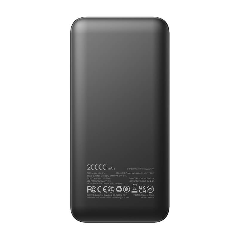 Joyroom Powerbank JR-PBF14 2.4A LED; 20000mAh (sort)
