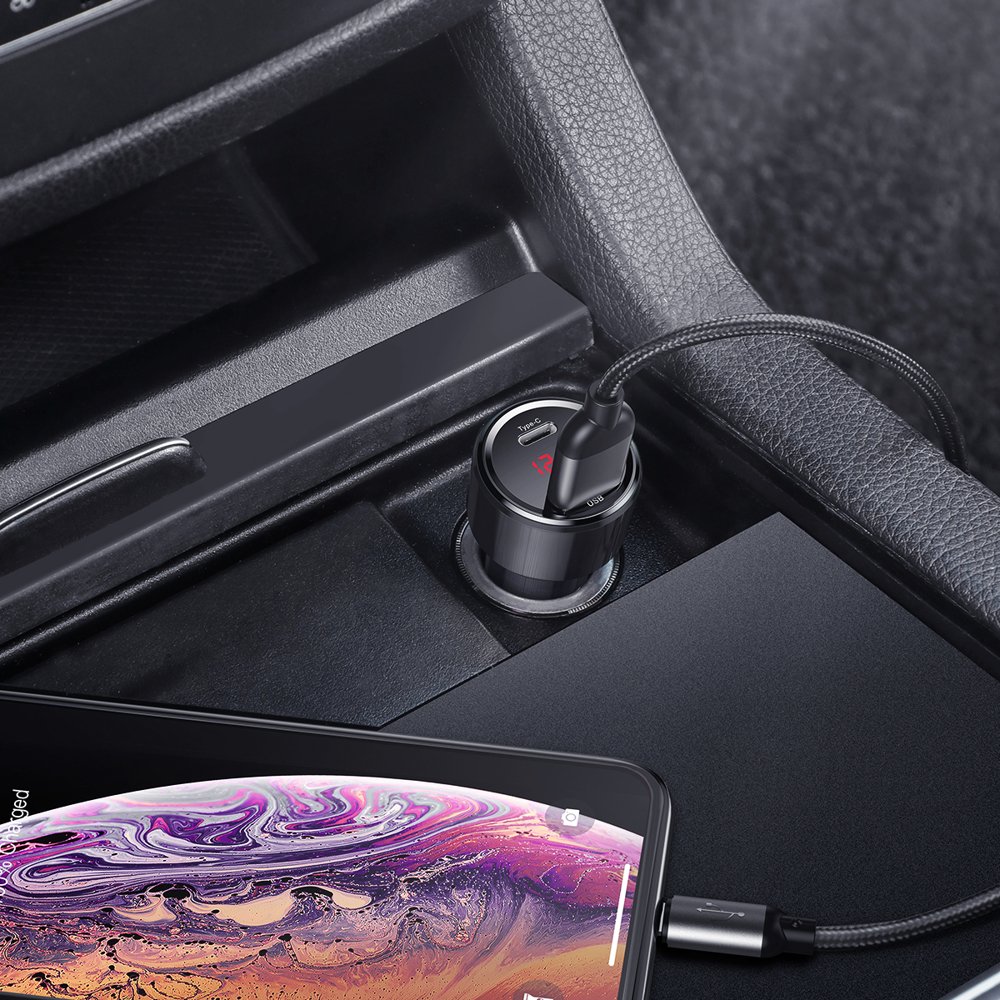 Baseus Magic Series PPS CCMLC20C-01 car charger 45W USB-C PD / USB-A QC - black