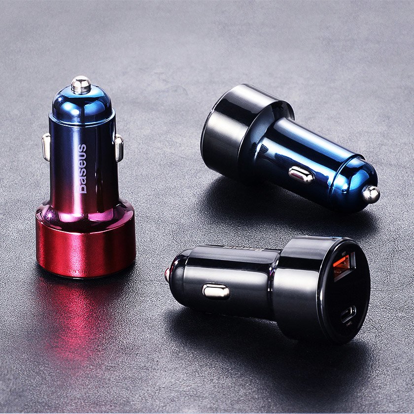Baseus Magic Series Dual QC - Quick Charge 3.0 2x USB 45W 6A biloplader sort (CCMLC20A-01)