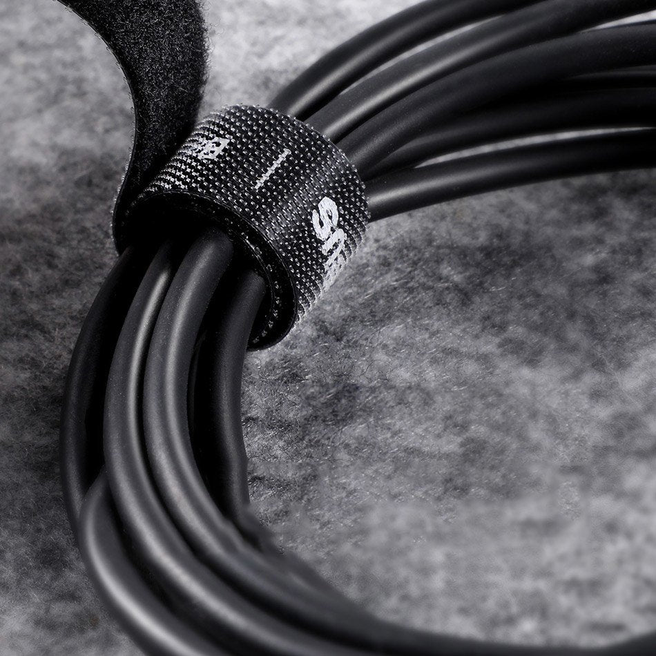 Baseus Rainbow Circle hook and loop Straps - Velcro tape Velcro cable organizer 3m gray (ACMGT-F0G)