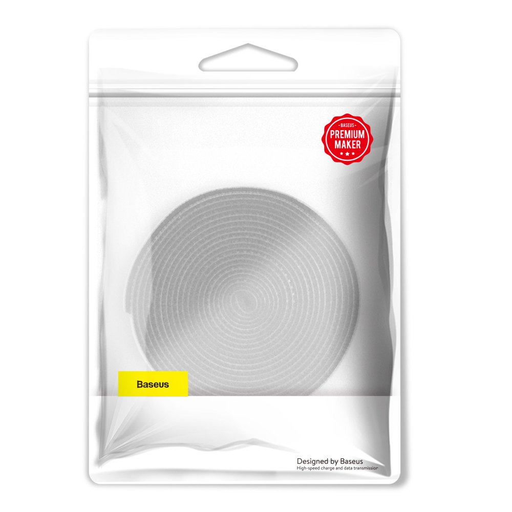 Baseus Rainbow Circle hook and loop Straps - Velcro tape Velcro cable organizer 3m gray (ACMGT-F0G)