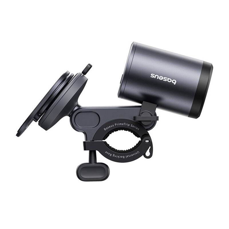 Baseus PrimeTrip 2-i-1-cykelstativ, telefonholder + lommelygte (sort)