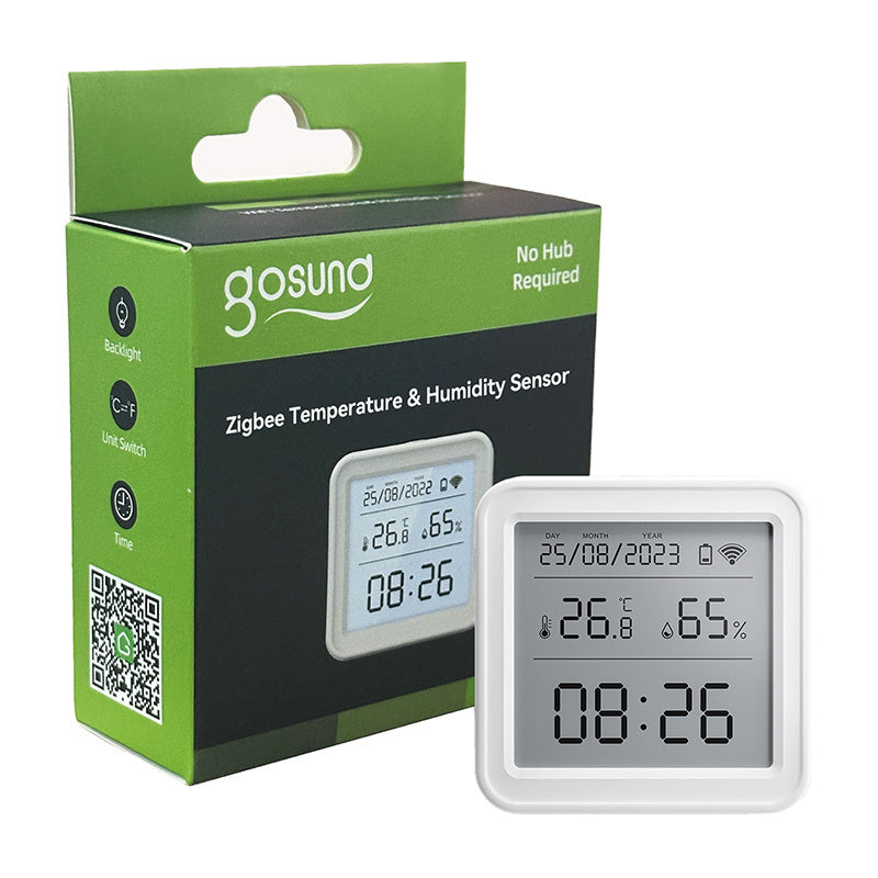 Zigbee Gosund ST17 LCD smart temperatur og fugtighed sensor Tuya