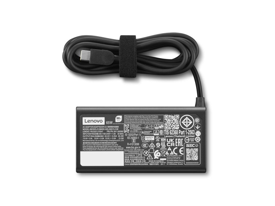 Lenovo Strømadapter - AC / USB-C 65Watt