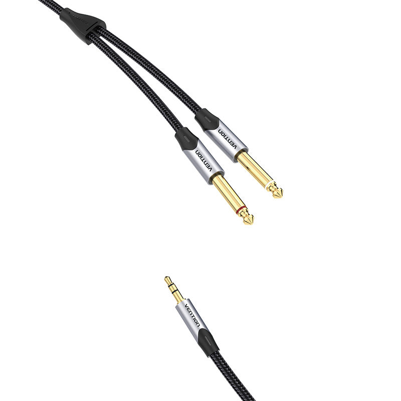 Audio kabel mini jack 3,5 mm til 2x jack 6,35 mm mandlig Vention BARHK 8m