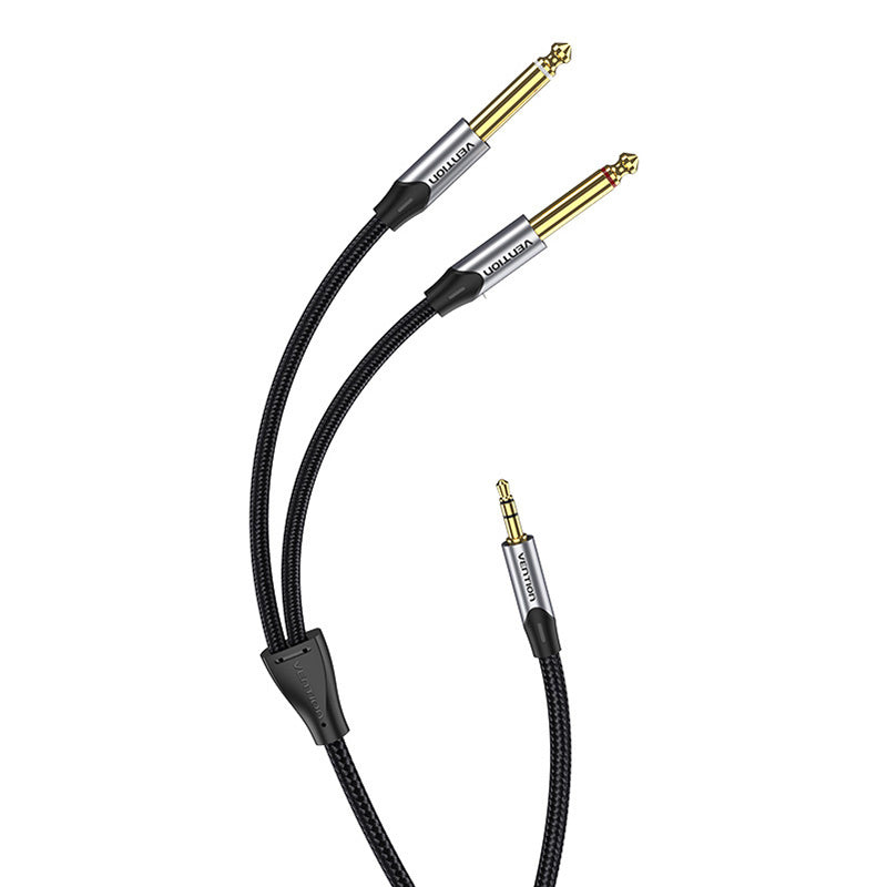 Audio kabel mini jack 3,5 mm til 2x jack 6,35 mm mandlig Vention BARHK 8m
