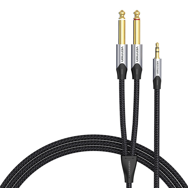 Audio kabel mini jack 3,5 mm til 2x jack 6,35 mm mandlig Vention BARHL 10m