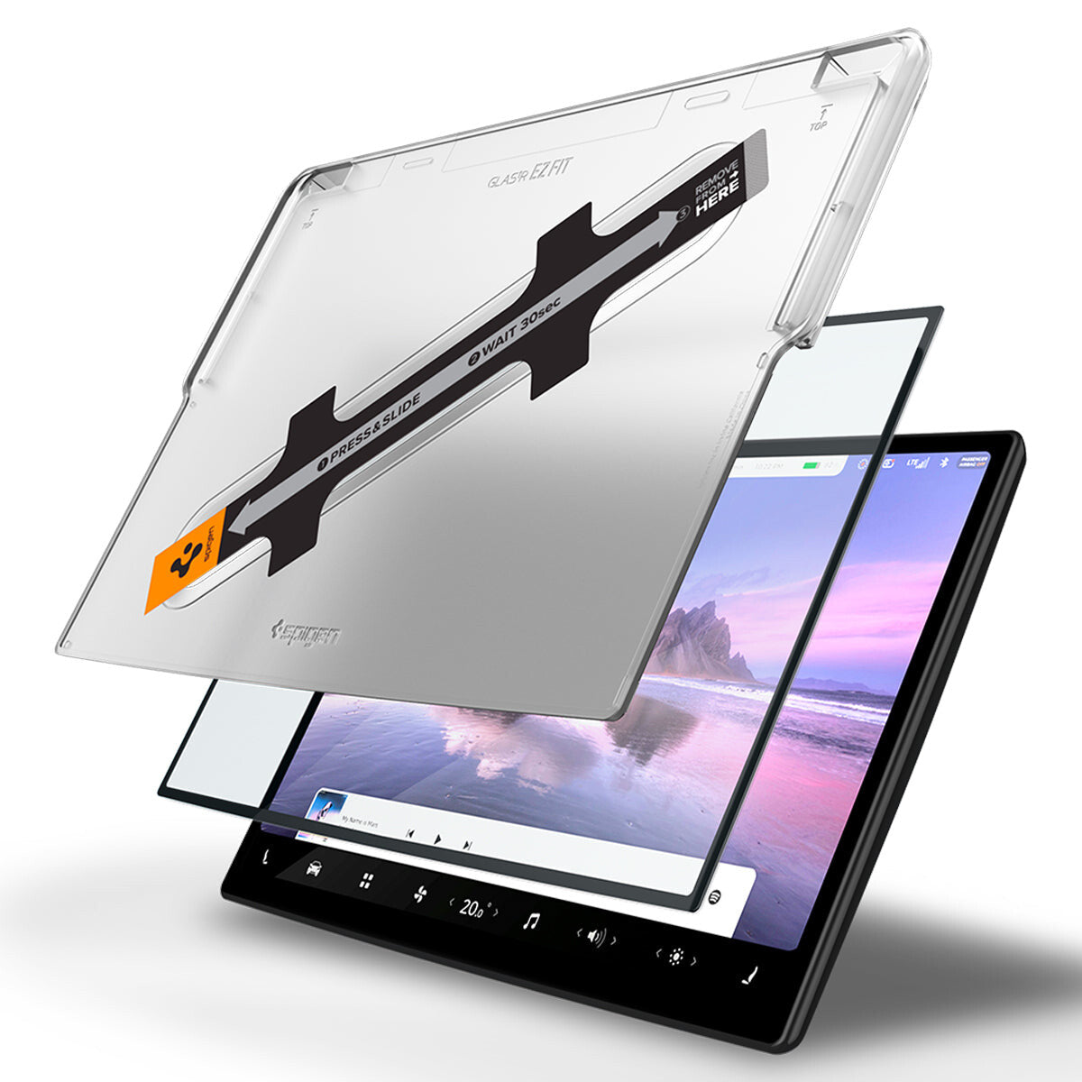 Spigen GLAS.tR EZ FIT Klar skærmbeskytter Tesla 1 stk