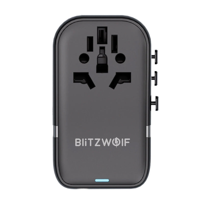 Blitzwolf BW-TA2 5-i-1 Travel Adapter 2xUSB PD + 2xC QC + C GaN 100W