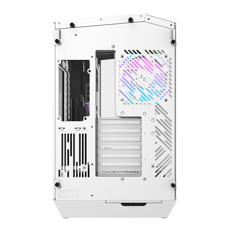 Darkflash DY470 computercase (hvid) + 4 fans + GPU-brakette