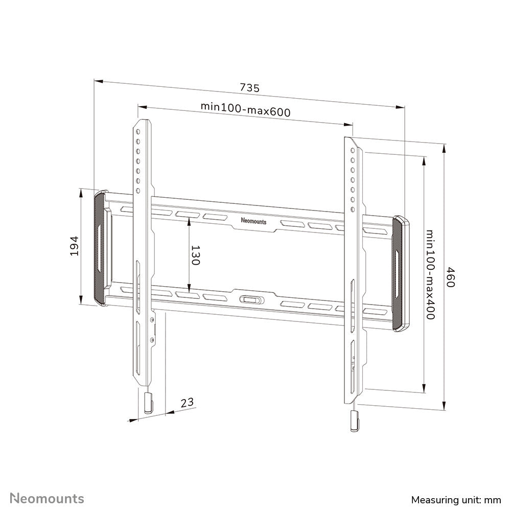 Neomounts WL30-550BL16 tv-beslag 2,18 m (86") Sort