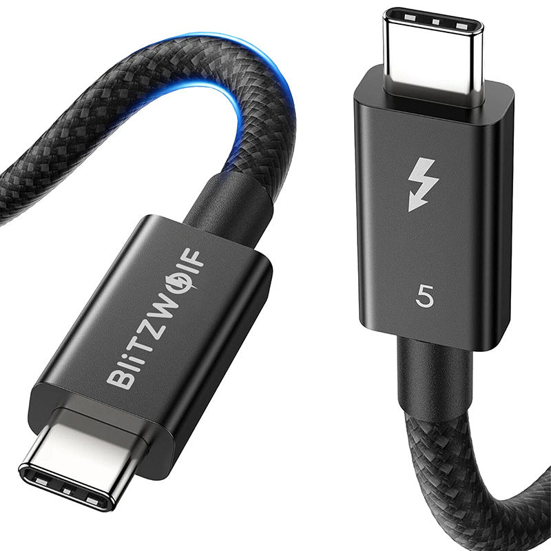 BlitzWolf BW-HDC8 240W USB-C til USB-C kabel, 0,5 m (sort)