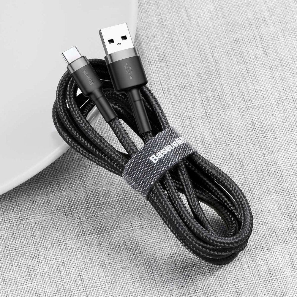 Baseus Cafule Kabel USB-A / USB-C QC3.0 2A 3m - Grå-Sort