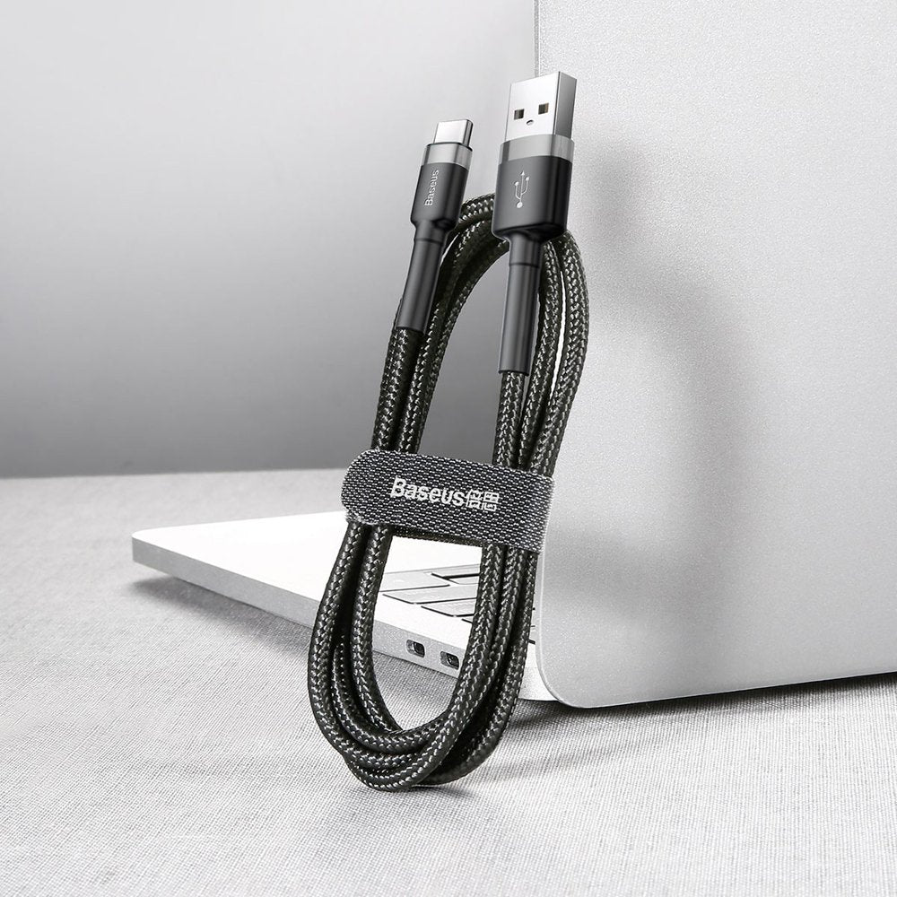 Baseus Cafule Kabel USB-A / USB-C QC3.0 2A 3m - Grå-Sort